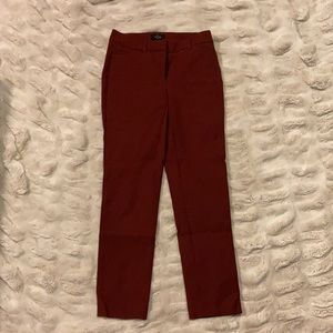 WHBM maroon the slim ankle pants size 00